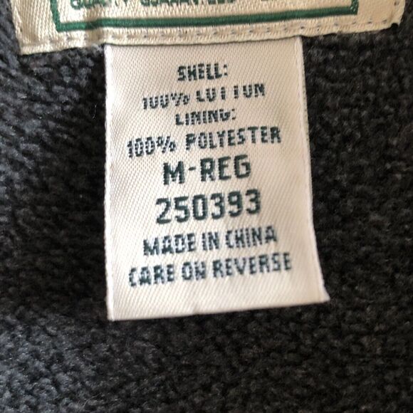 LL Bean Flannel Shacket Mens M Olive Plaid Fleece Lined Button Up Shirt Jacket - Picture 11 of 12